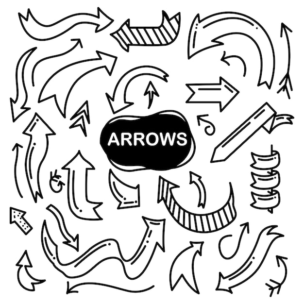 Hand drawn arrow set