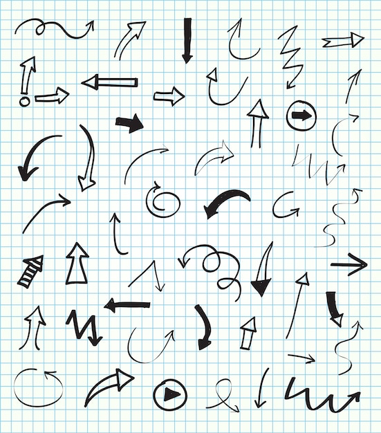 hand drawn arrows collection