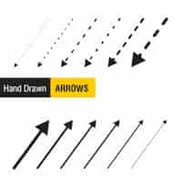 Free vector hand drawn arrows collection