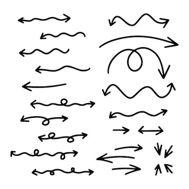 Free vector hand drawn arrows collection