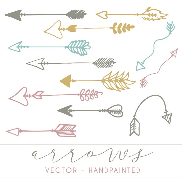 Free vector hand drawn arrows collection