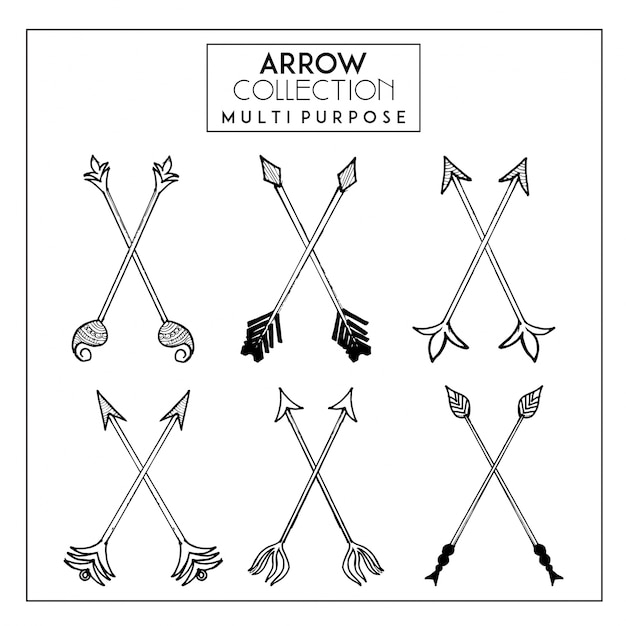 Free vector hand drawn arrows collection