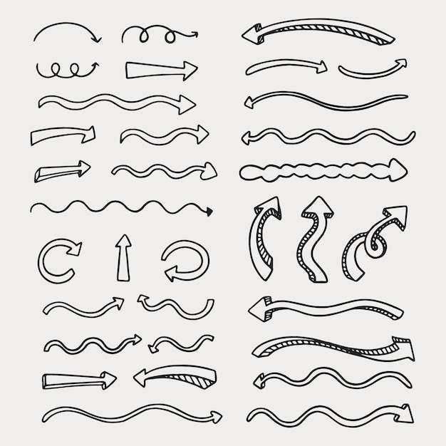 Free vector hand drawn arrows scribble element