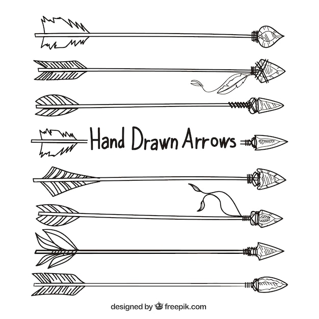 Free vector hand drawn arrows