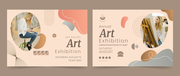 Unleash Your Creativity with Hand Drawn Art Exhibition Brochure Template