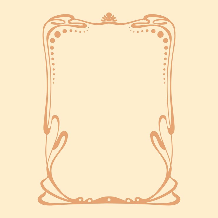 Free Vector hand drawn art nouveau frame design