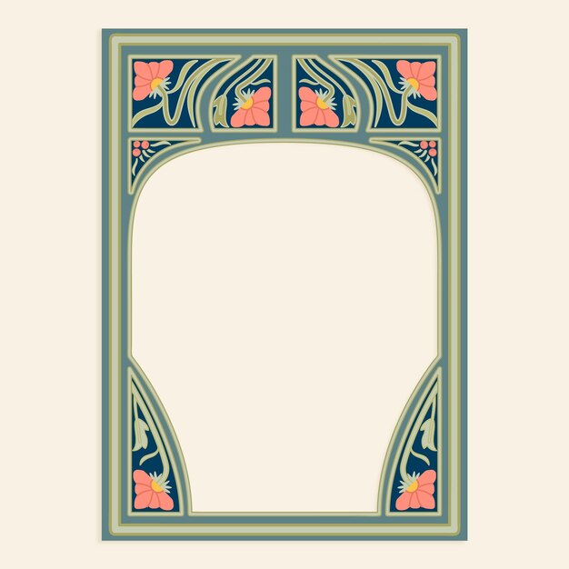 Hand drawn art nouveau frame