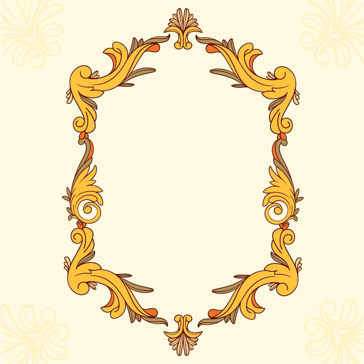 Free Vector hand drawn art nouveau frame