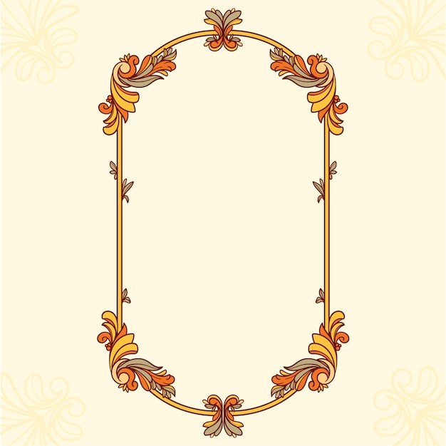 Hand drawn art nouveau frame