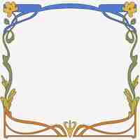 Free vector hand drawn art nouveau frame