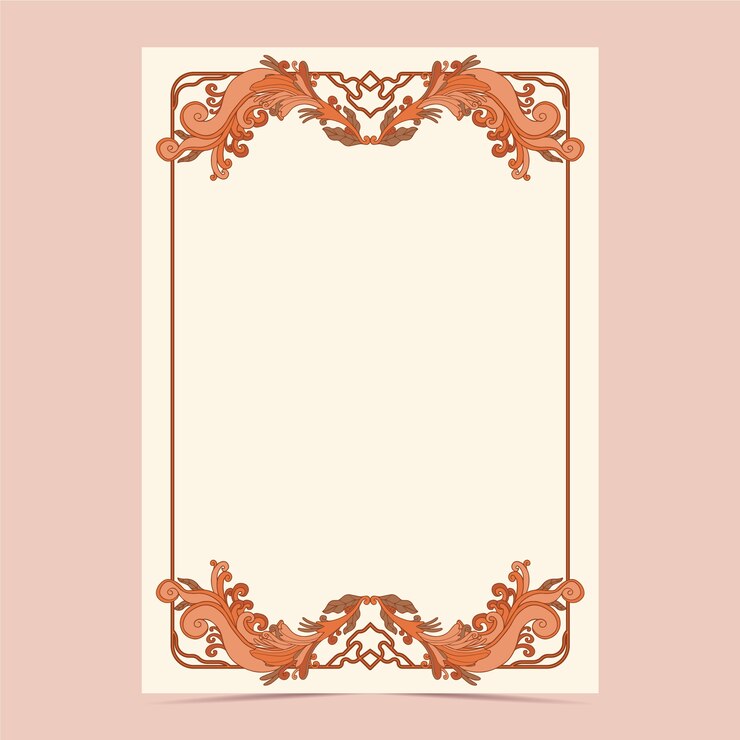 Free Vector hand drawn art nouveau frame