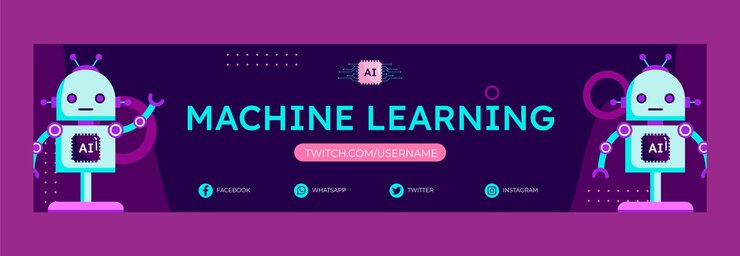 Free Vector hand drawn artificial intelligence  twitch banner