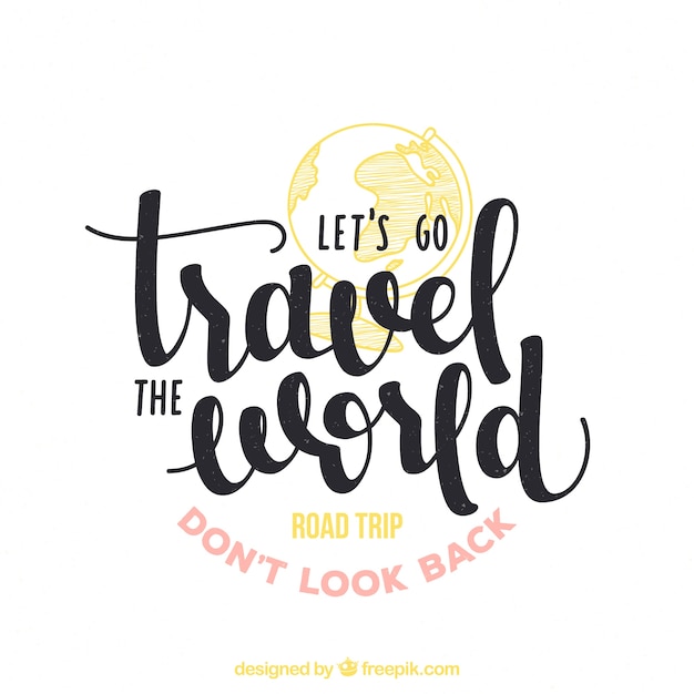 Free vector hand drawn artistic travel background