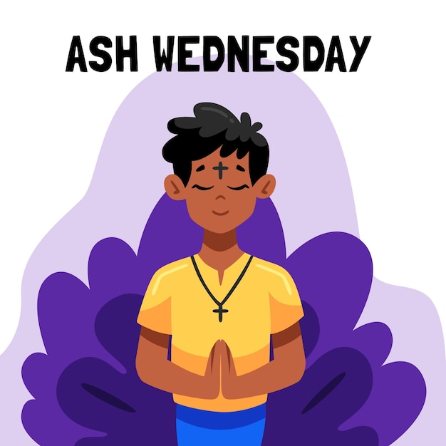 Free vector hand drawn ash wednesday