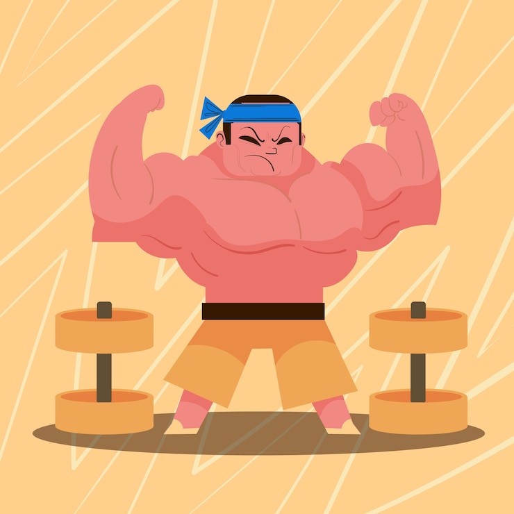 무료 Vector 손으로 그린 아시아 만화 캐릭터 일러스트