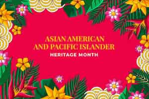 Free vector hand drawn asian pacific heritage month background