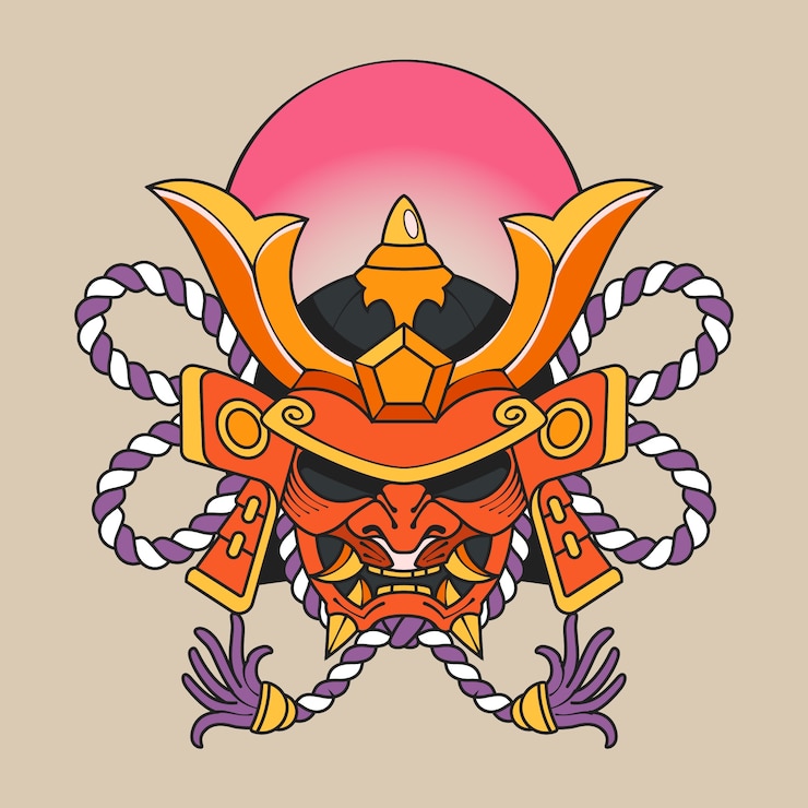 Free Vector hand drawn asian style tattoo illustration