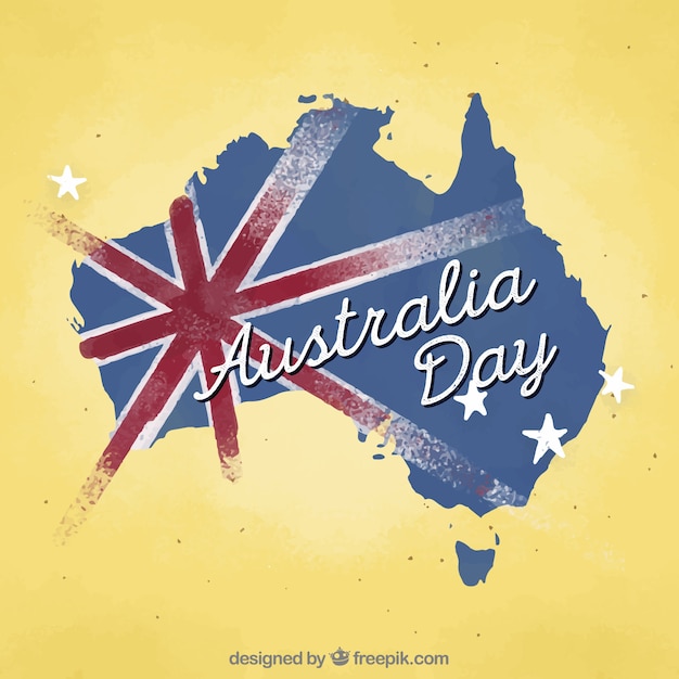 Free vector hand drawn australia day background