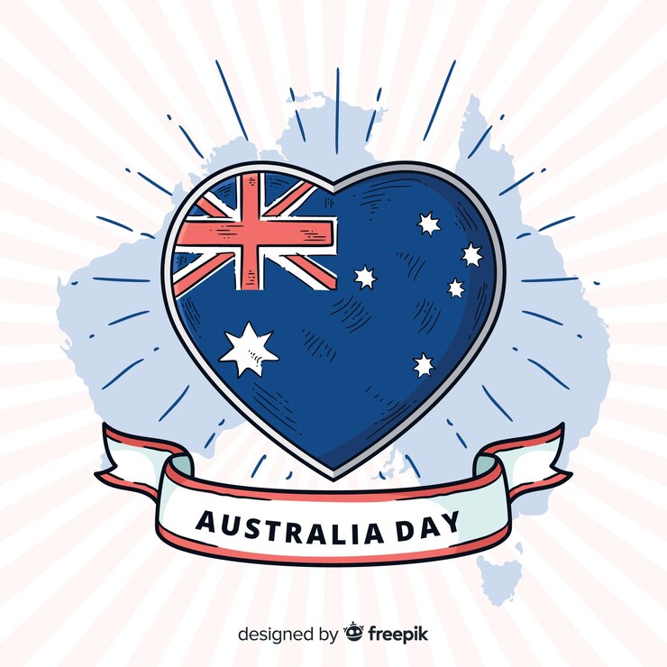 Free Vector hand drawn australia day background