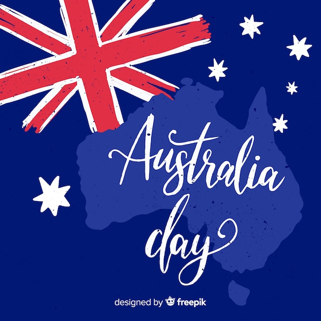 Ручной обращается день Австралии фон