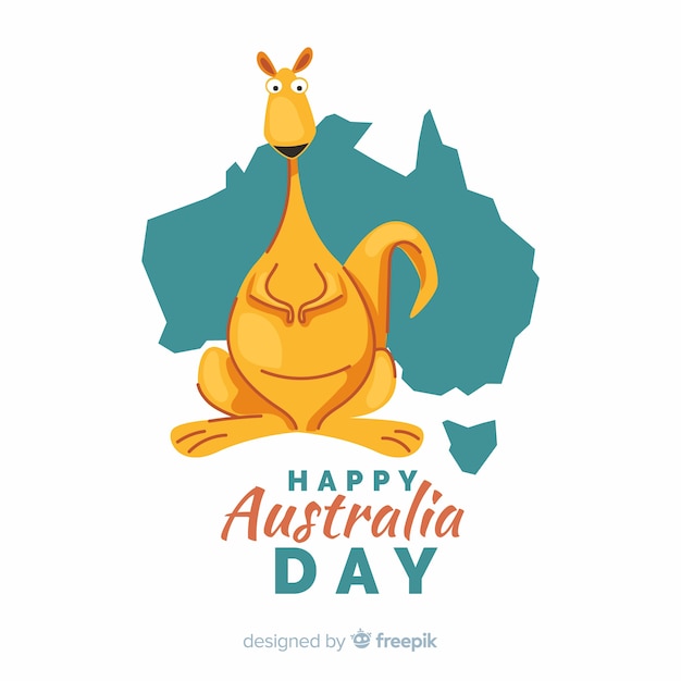 Hand drawn australia day background