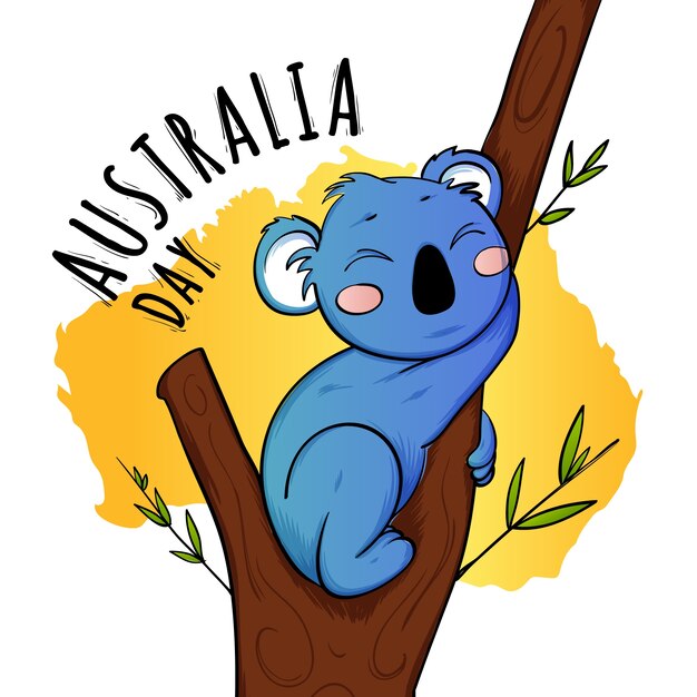 手描きオーストラリア日コンセプト