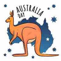 Free vector hand drawn australia day concept