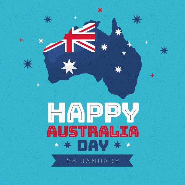 Hand drawn australia day concept