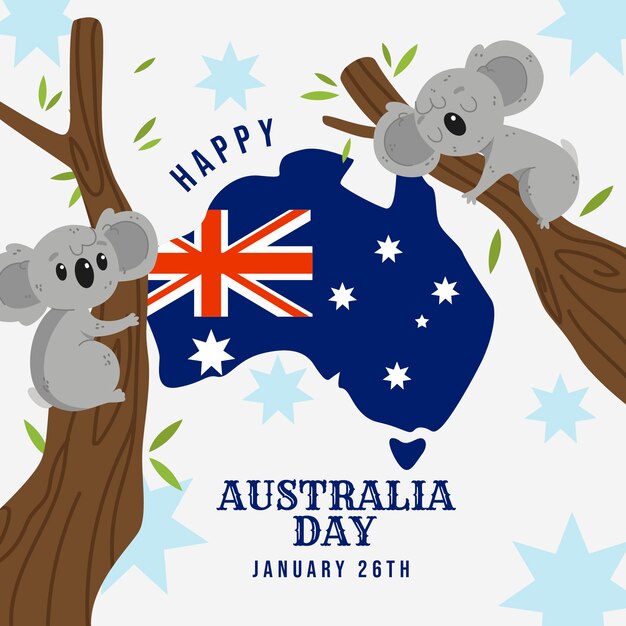 Hand drawn australia day