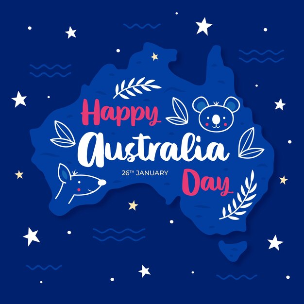 Hand drawn australia day