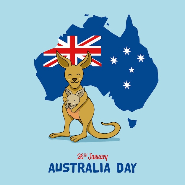 Hand drawn australia day