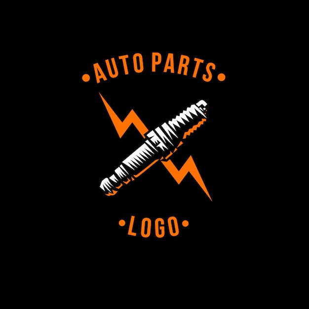 Free vector hand drawn auto parts logo design