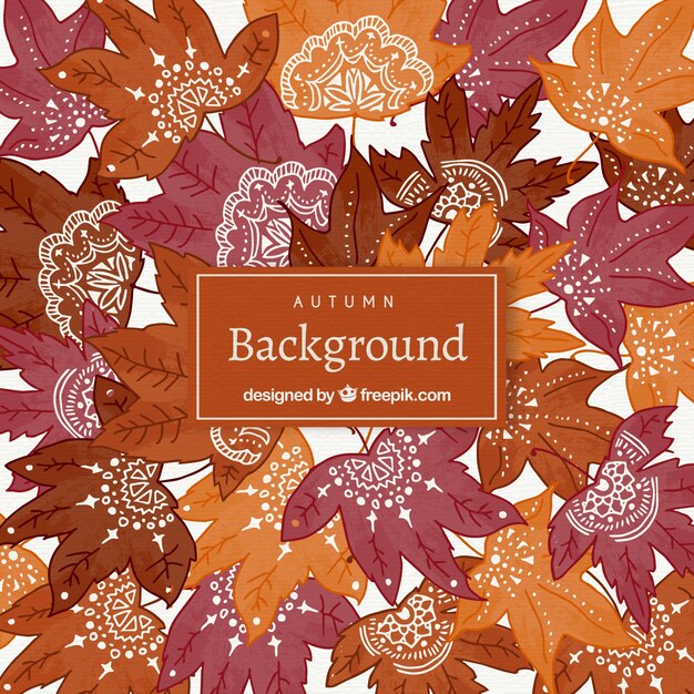 Hand drawn autumn background