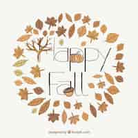 Free vector hand drawn autumn background