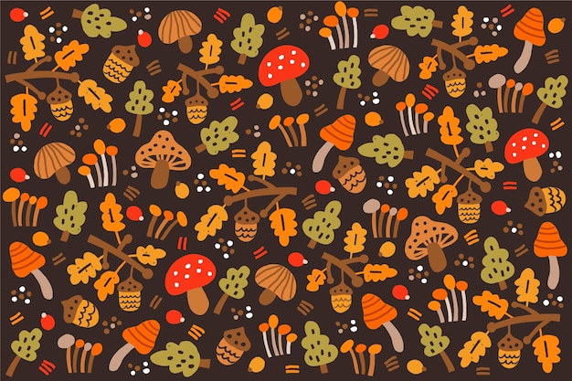 Free vector hand drawn autumn background