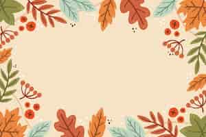 Free vector hand drawn autumn background