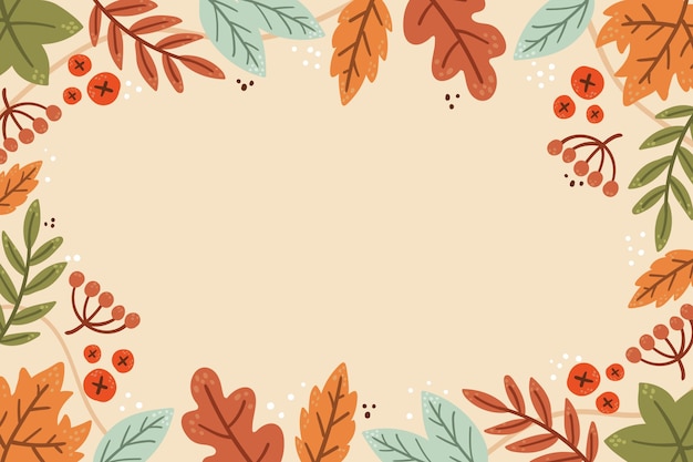 Free Vector hand drawn autumn background