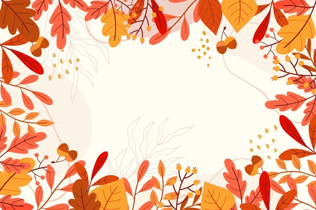 Hand drawn autumn background