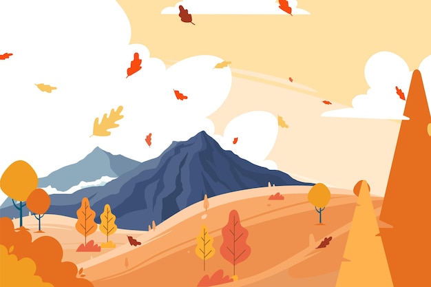 Free Vector hand drawn autumn background