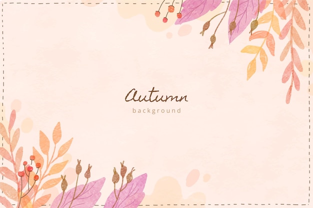 Hand drawn autumn background