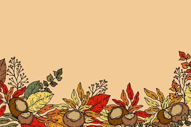 手描き秋の背景