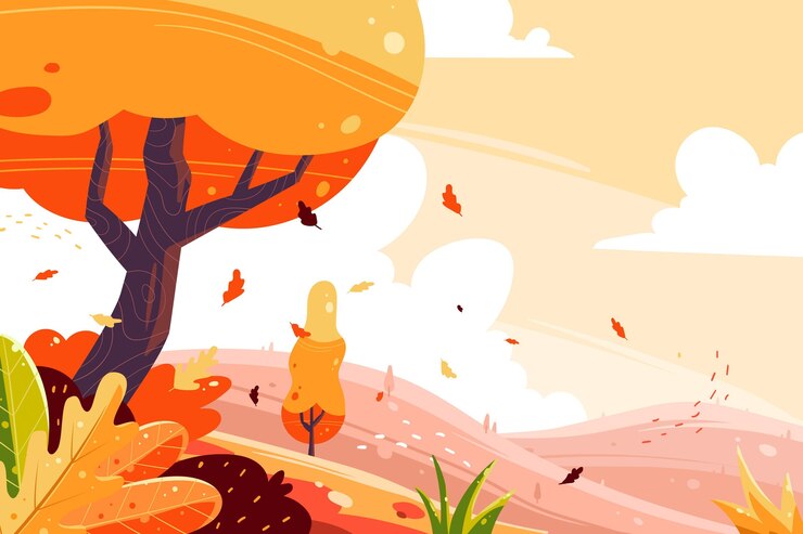Free Vector hand drawn autumn background