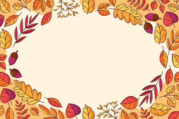 hand drawn autumn celebration background
