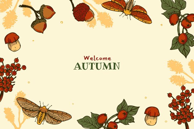 Hand drawn autumn celebration background
