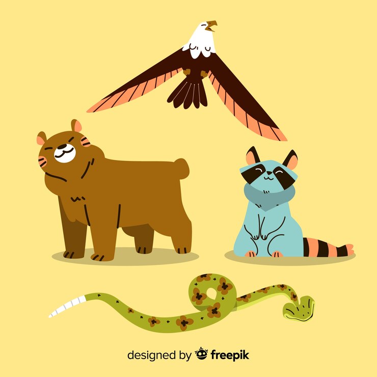 免費 Vector 手繪的秋季森林動物收藏