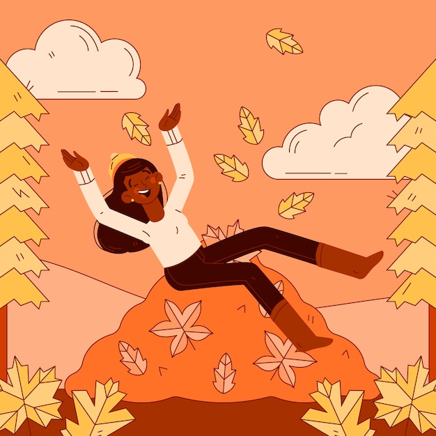 Free vector hand drawn autumn illustration