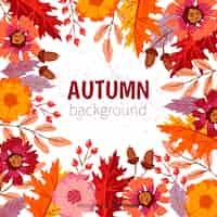 Free vector hand drawn autumn leaves background
