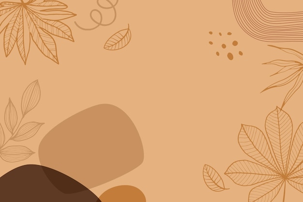 Hand drawn autumn leaves background