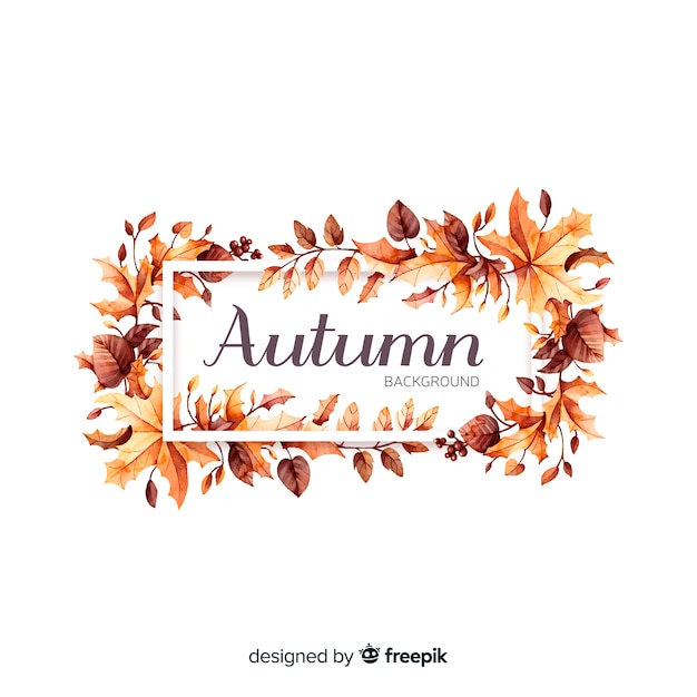 手描き秋の葉の背景