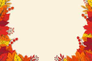 Free vector hand drawn autumn leaves wallpaper